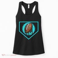 Football Home Plate Drip Ice Cream Football Women's Tank Top thumb 0