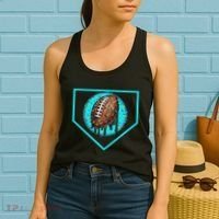 Football Home Plate Drip Ice Cream Football Women's Tank Top thumb 2