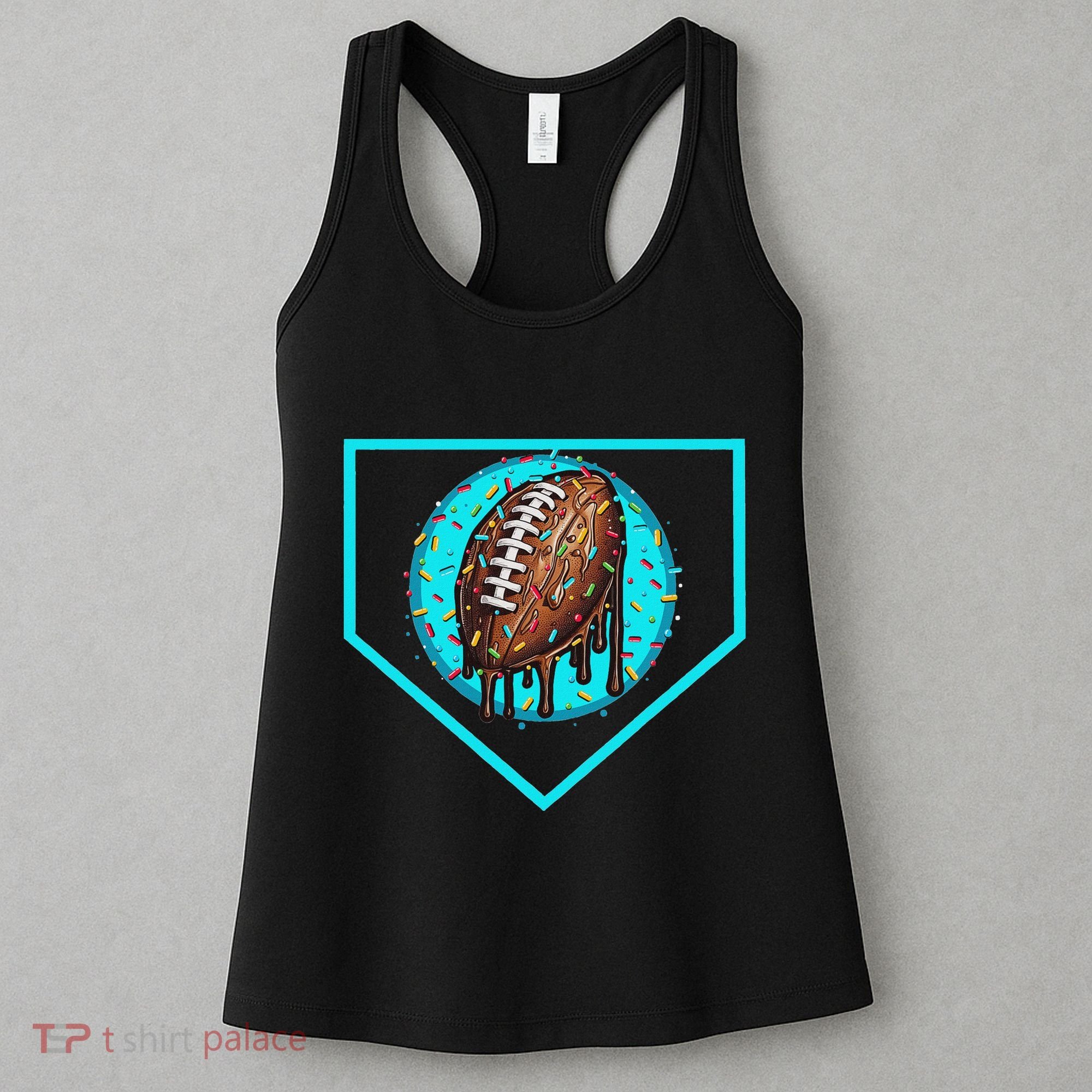 Football Home Plate Drip Ice Cream Football Women's Tank Top