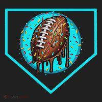 Football Home Plate Drip Ice Cream Football Hat thumb 2