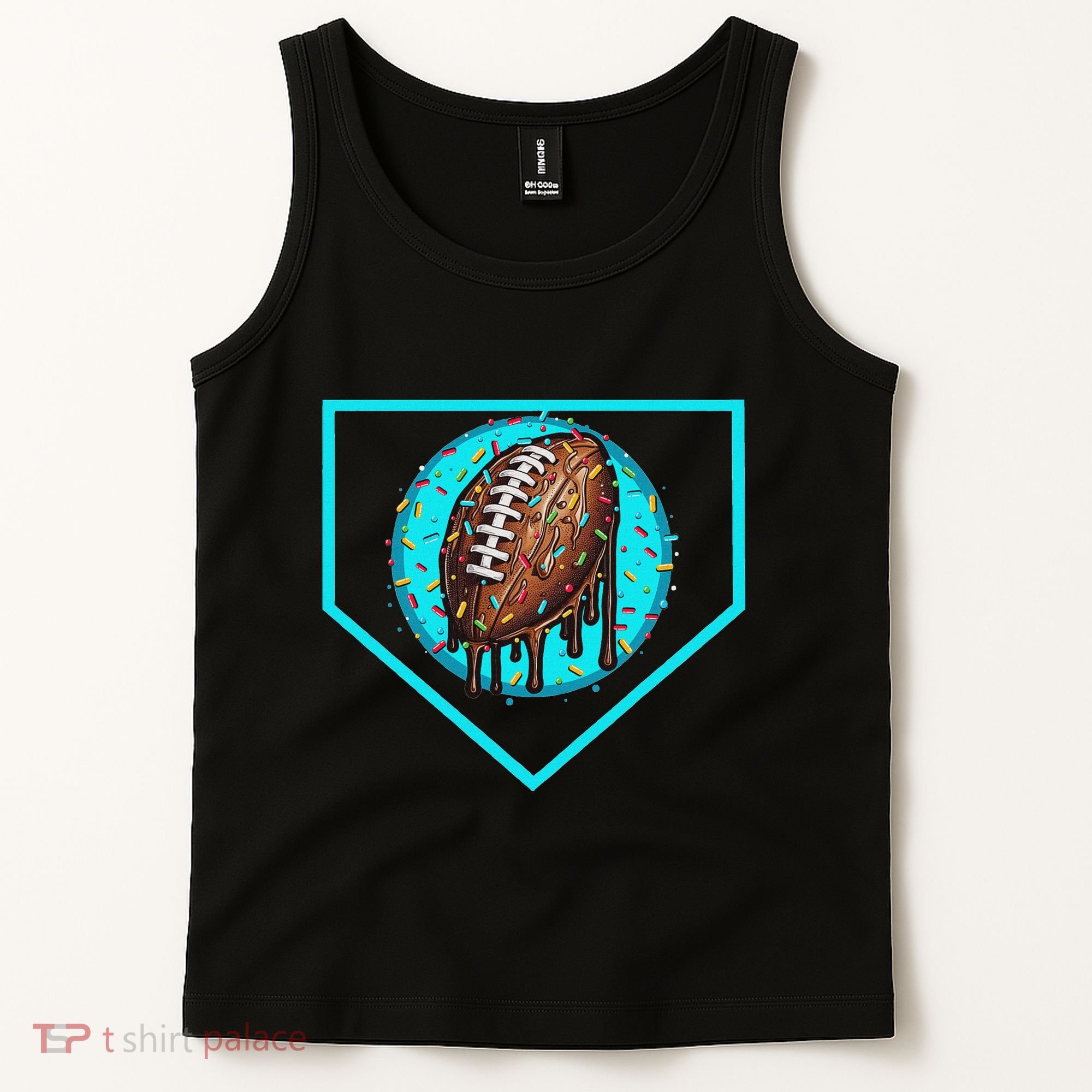 Football Home Plate Drip Ice Cream Football Tank Top