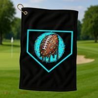 Football Home Plate Drip Ice Cream Football Golf Towel thumb 1