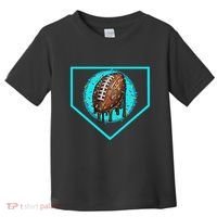 Football Home Plate Drip Ice Cream Football Toddler T-Shirt thumb 0