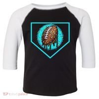 Football Home Plate Drip Ice Cream Football Toddler Fine Jersey T-Shirt thumb 0