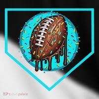 Football Home Plate Drip Ice Cream Football Toddler Fine Jersey T-Shirt thumb 2