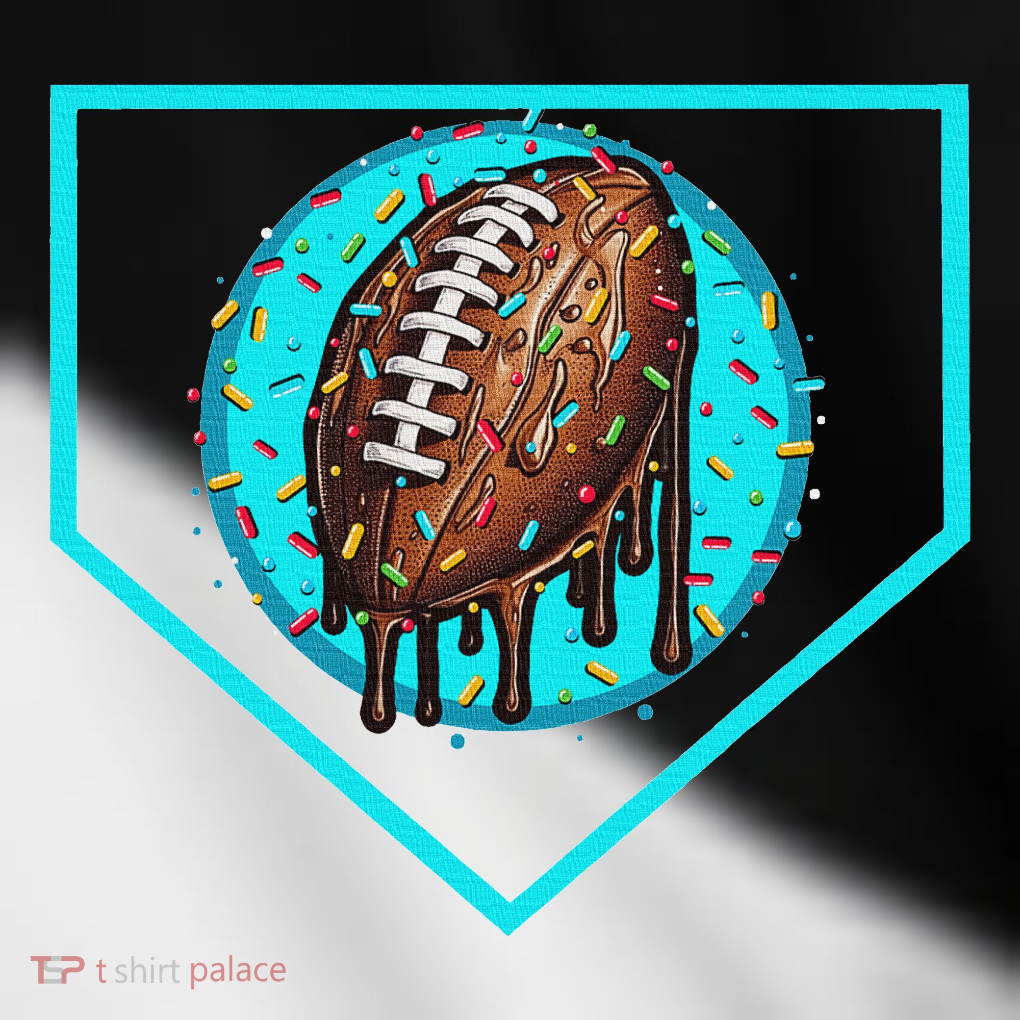 Football Home Plate Drip Ice Cream Football Toddler Fine Jersey T-Shirt
