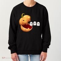 Funny Halloween Pumpkin Eating Ghost Women's Sweatshirt thumb 0