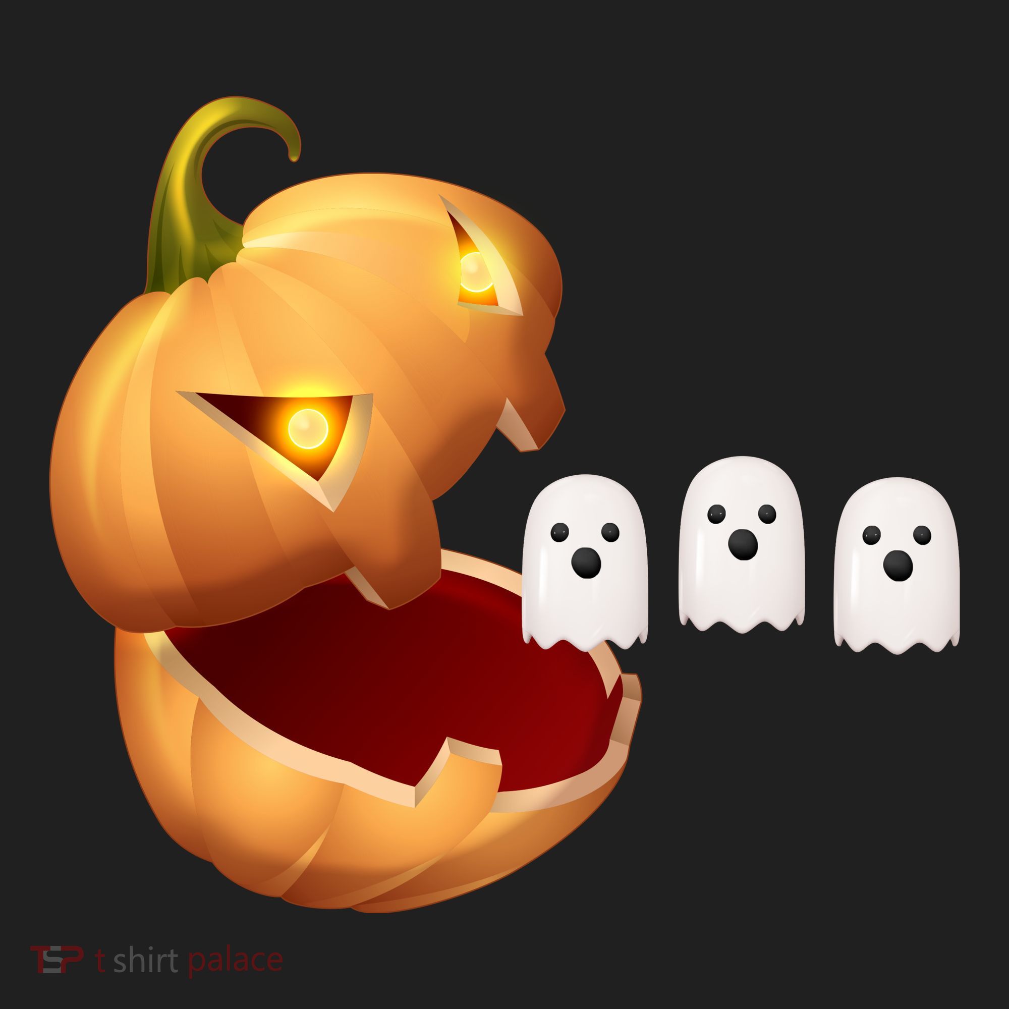 Funny Halloween Pumpkin Eating Ghost Women's Sweatshirt