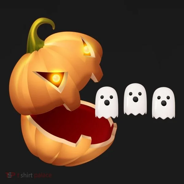 Funny Halloween Pumpkin Eating Ghost Toddler Hoodie