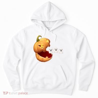 Funny Halloween Pumpkin Eating Ghost Hoodie