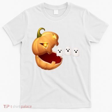 Funny Halloween Pumpkin Eating Ghost T-Shirt