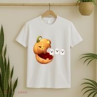 Funny Halloween Pumpkin Eating Ghost T-Shirt thumb 2