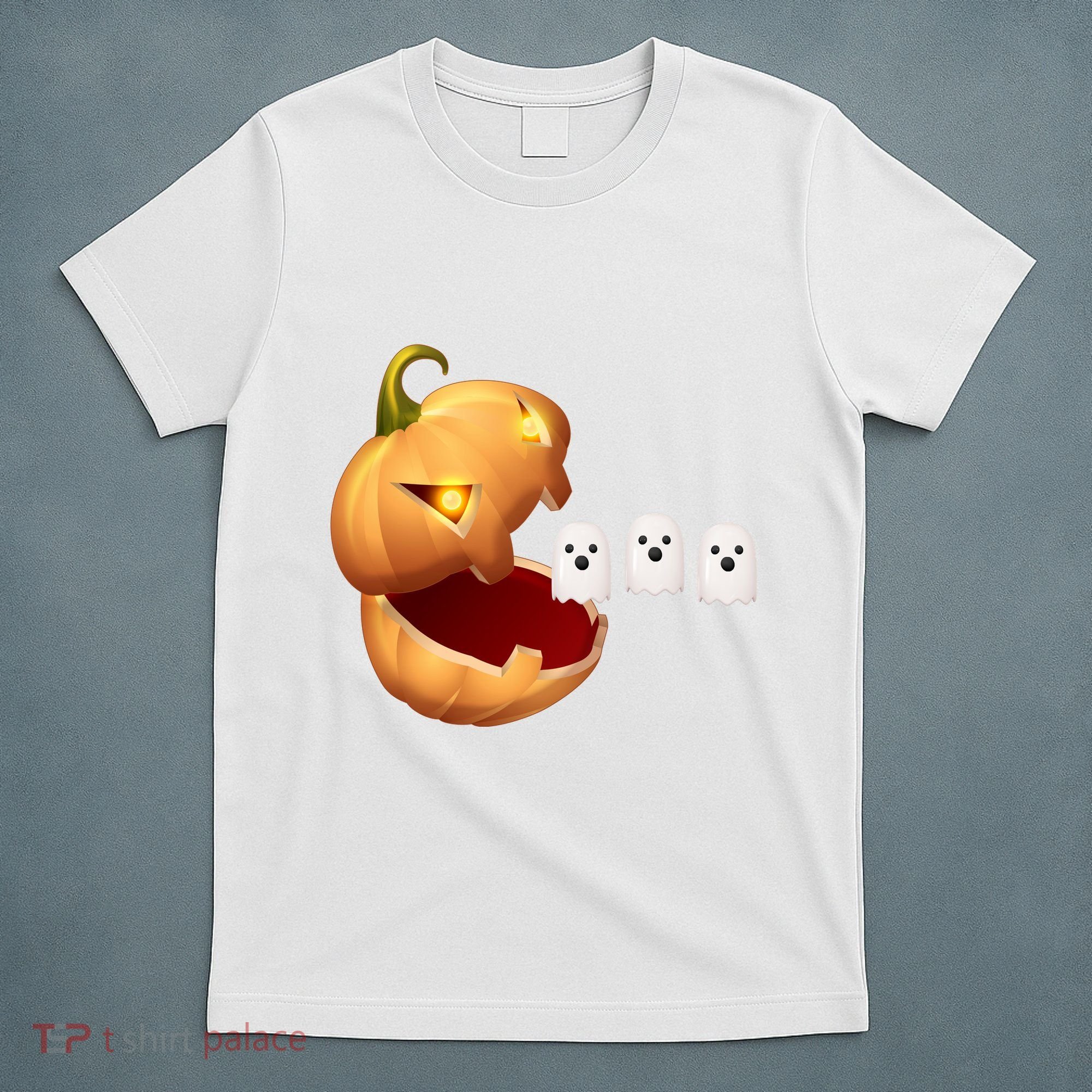 Funny Halloween Pumpkin Eating Ghost T-Shirt