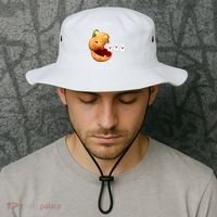 Funny Halloween Pumpkin Eating Ghost Bucket Hat thumb 2
