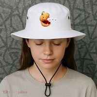 Funny Halloween Pumpkin Eating Ghost Bucket Hat thumb 3