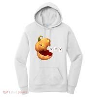 Funny Halloween Pumpkin Eating Ghost Women's Hoodie thumb 0