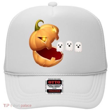 Funny Halloween Pumpkin Eating Ghost Hat