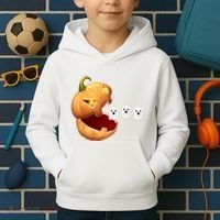 Funny Halloween Pumpkin Eating Ghost Kids Hoodie thumb 2