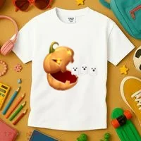 Funny Halloween Pumpkin Eating Ghost Kids T-Shirt thumb 3