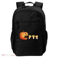 Funny Halloween Pumpkin Jack O Lantern Eating Candy Corn Backpack thumb 0