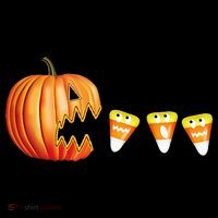 Funny Halloween Pumpkin Jack O Lantern Eating Candy Corn Bucket Hat thumb 4