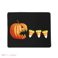 Funny Halloween Pumpkin Jack O Lantern Eating Candy Corn Mousepad thumb 0