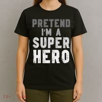 Funny Halloween Pretend I'm A Superhero Costume T-Shirt thumb 4