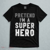 Funny Halloween Pretend I'm A Superhero Costume T-Shirt thumb 5