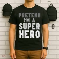 Funny Halloween Pretend I'm A Superhero Costume T-Shirt thumb 6