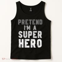 Funny Halloween Pretend I'm A Superhero Costume Tank Top thumb 2