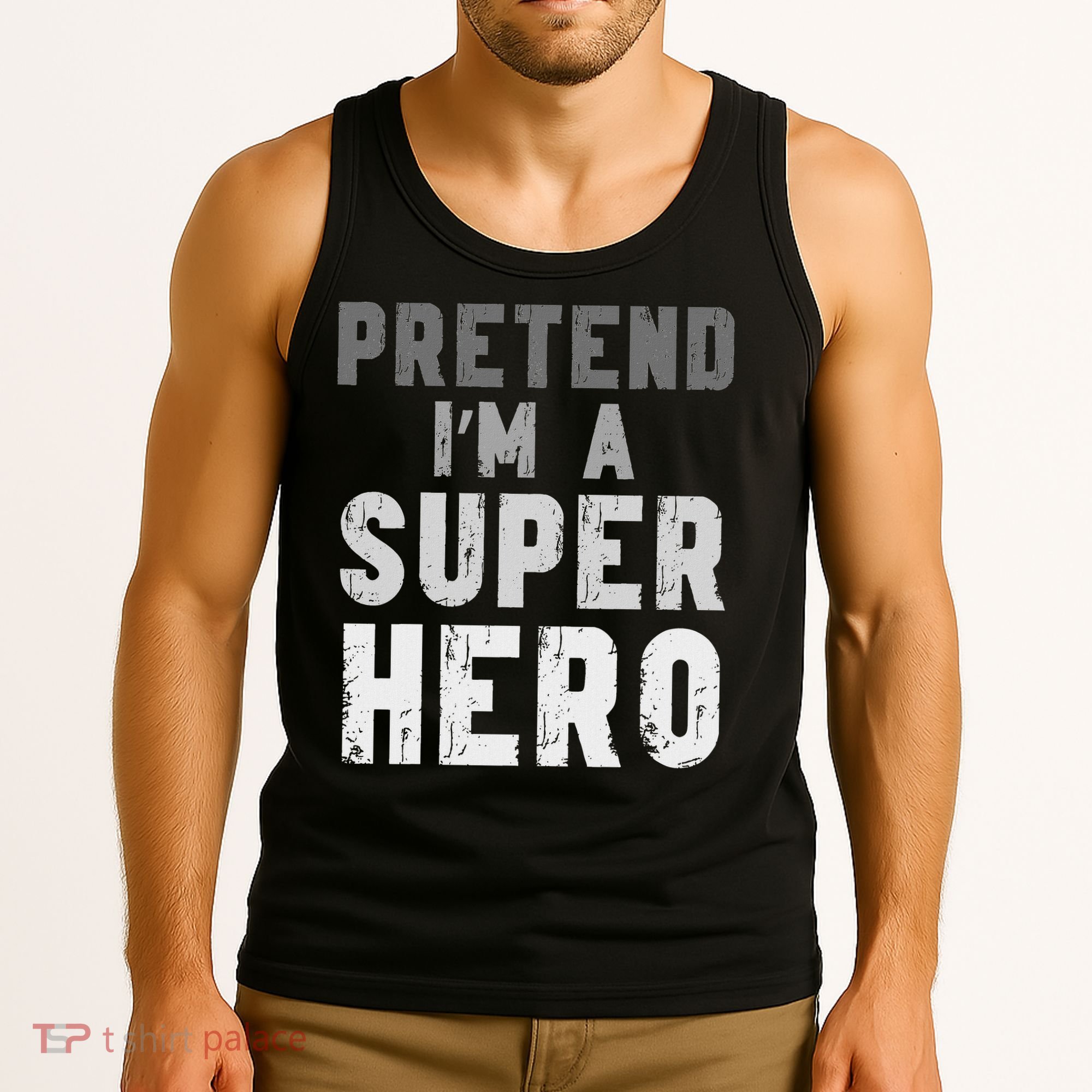 Funny Halloween Pretend I'm A Superhero Costume Tank Top