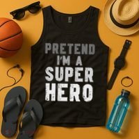 Funny Halloween Pretend I'm A Superhero Costume Tank Top thumb 4