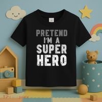 Funny Halloween Pretend I'm A Superhero Costume Toddler T-Shirt thumb 3