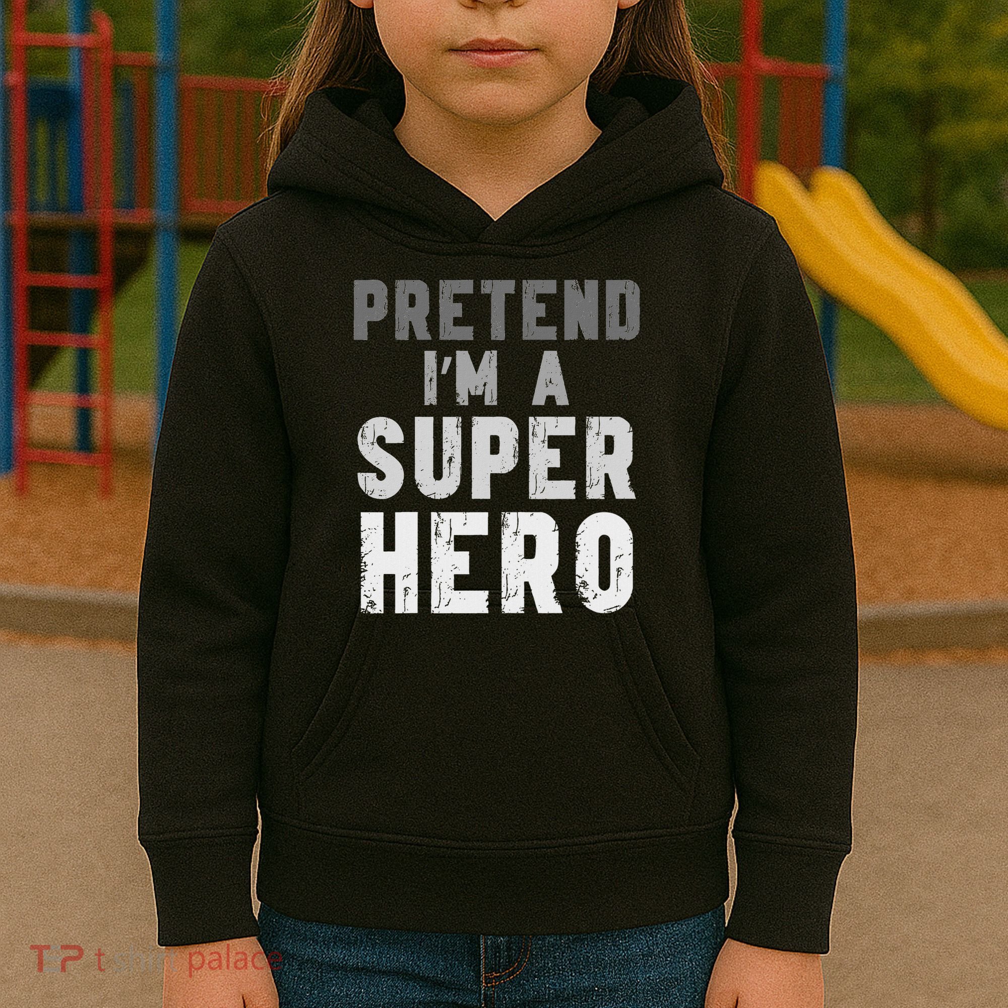 Funny Halloween Pretend I'm A Superhero Costume Kids Hoodie