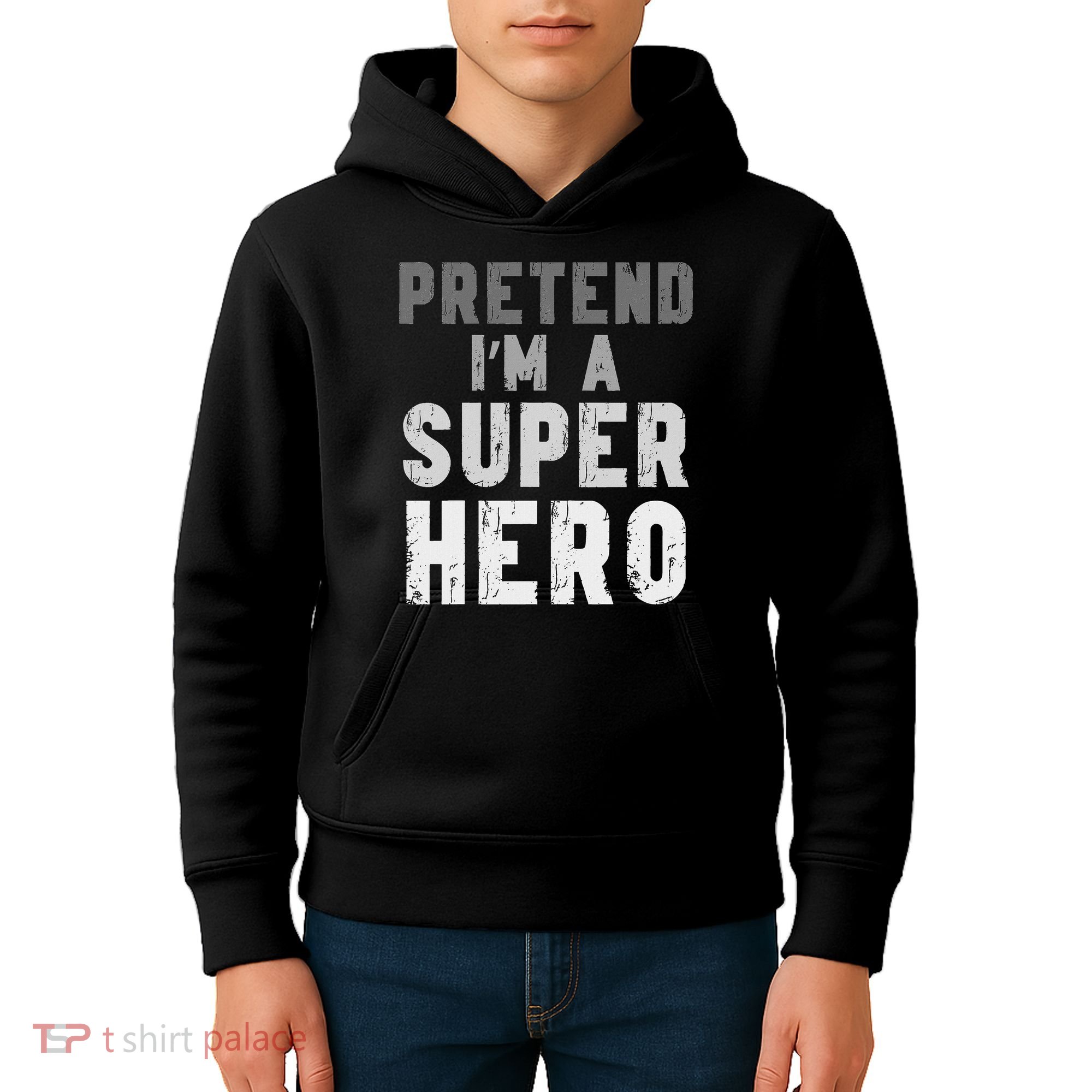 Funny Halloween Pretend I'm A Superhero Costume Kids Hoodie