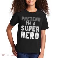Funny Halloween Pretend I'm A Superhero Costume Kids T-Shirt thumb 2