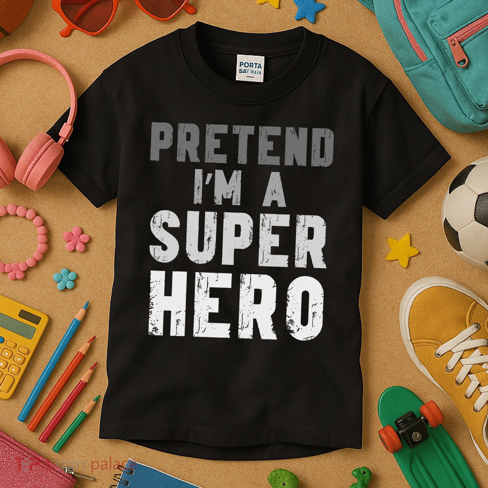 Funny Halloween Pretend I'm A Superhero Costume Kids T-Shirt