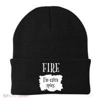 Fire Hot Packet Halloween Taco Im Extra Spicy Costume Beanie thumb 0