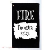 Fire Hot Packet Halloween Taco Im Extra Spicy Costume Golf Towel thumb 0