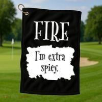 Fire Hot Packet Halloween Taco Im Extra Spicy Costume Golf Towel thumb 1