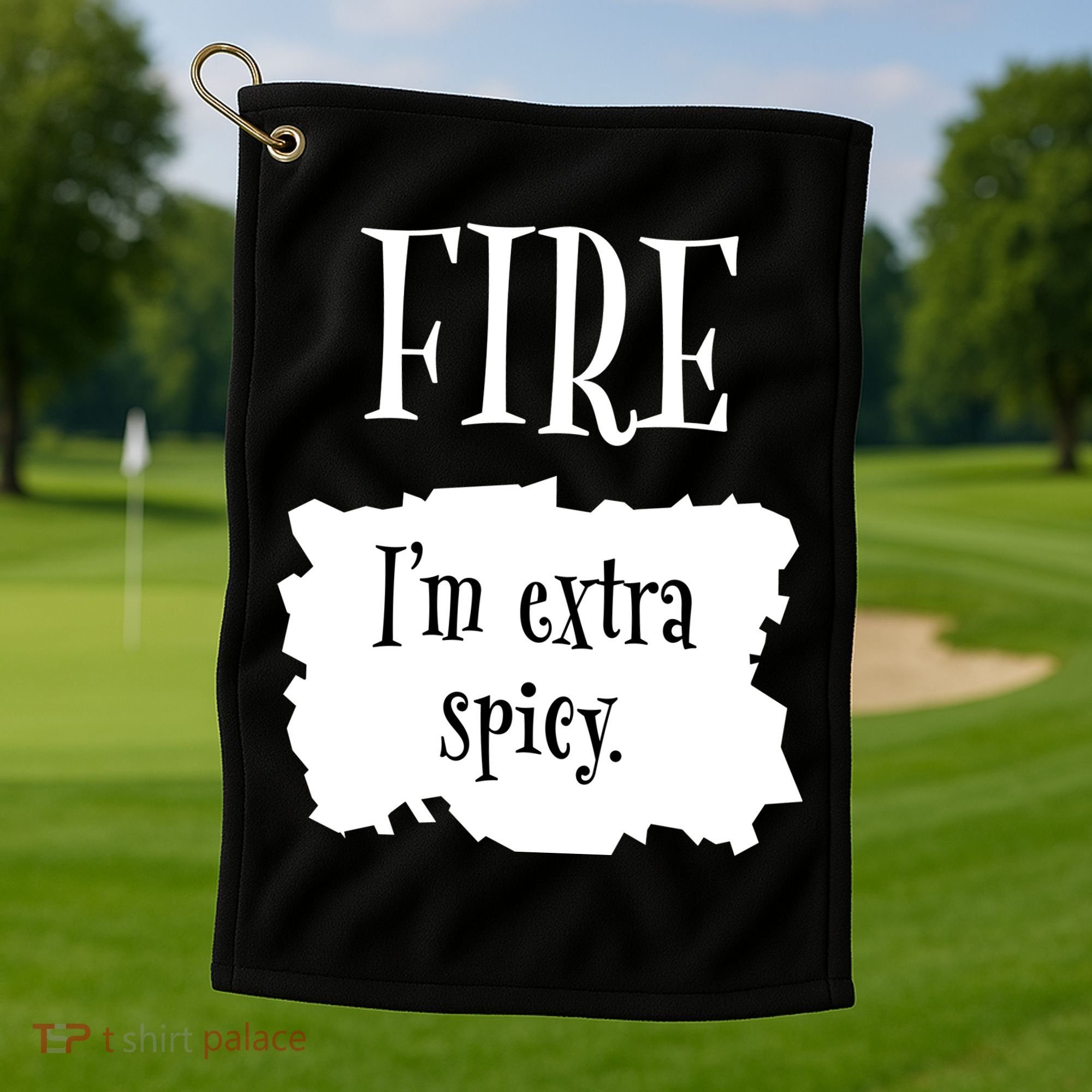 Fire Hot Packet Halloween Taco Im Extra Spicy Costume Golf Towel