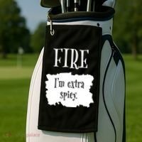 Fire Hot Packet Halloween Taco Im Extra Spicy Costume Golf Towel thumb 2