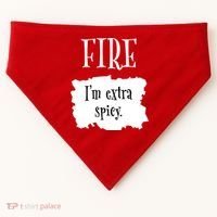 Fire Hot Packet Halloween Taco Im Extra Spicy Costume USA-Made Doggie Bandana thumb 0