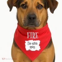 Fire Hot Packet Halloween Taco Im Extra Spicy Costume USA-Made Doggie Bandana thumb 1