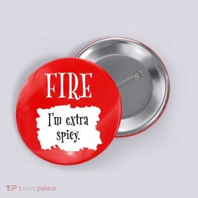 Fire Hot Packet Halloween Taco Im Extra Spicy Costume Button