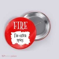 Fire Hot Packet Halloween Taco Im Extra Spicy Costume Button thumb 0