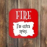 Fire Hot Packet Halloween Taco Im Extra Spicy Costume Coaster thumb 0