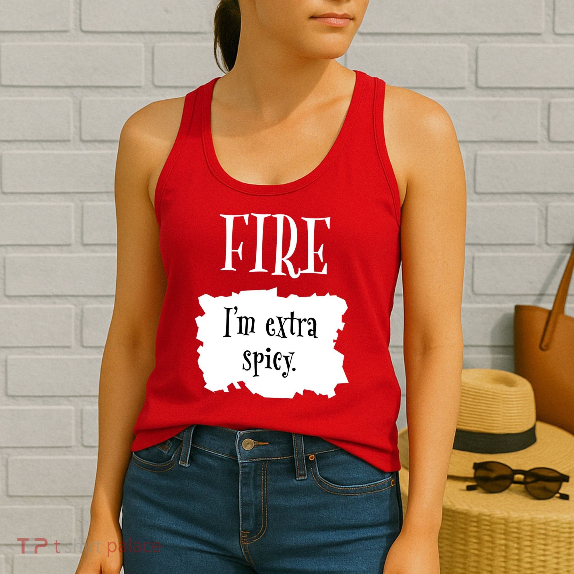 Fire Hot Packet Halloween Taco Im Extra Spicy Costume Women's Tank Top