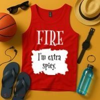 Fire Hot Packet Halloween Taco Im Extra Spicy Costume Tank Top thumb 4