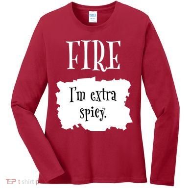 Fire Hot Packet Halloween Taco Im Extra Spicy Costume Women's Long Sleeve Shirt